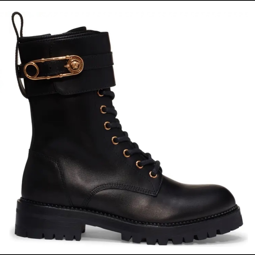 Authentic Versace Safety Pin Combat Boot
